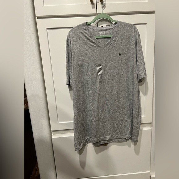 NWT La Coste size 8 XXL heather gray v neck shirt - Picture 2 of 9